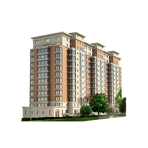 Multi-storey apartment building typology illustration