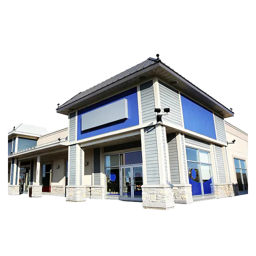 Low-rise commercial building typology illustration